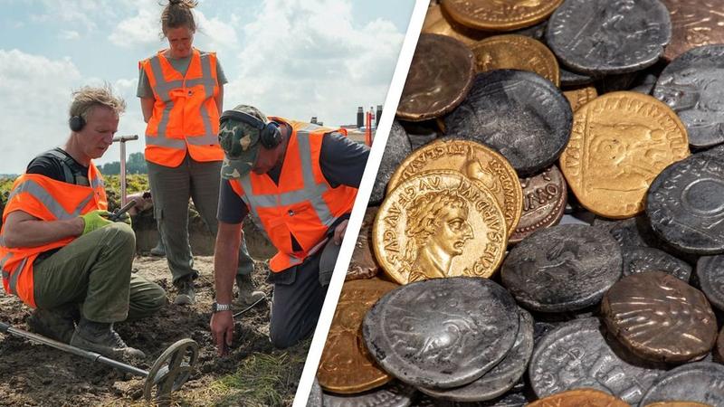 Honderden munten uit Romeinse tijd gevonden in Bunnik